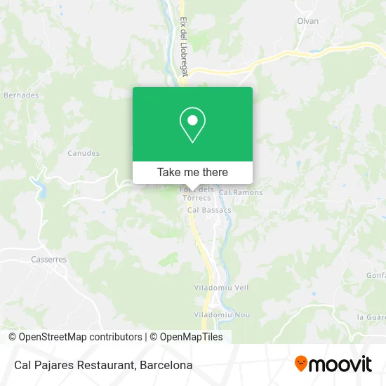 Cal Pajares Restaurant map
