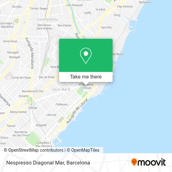 Nespresso Diagonal Mar map