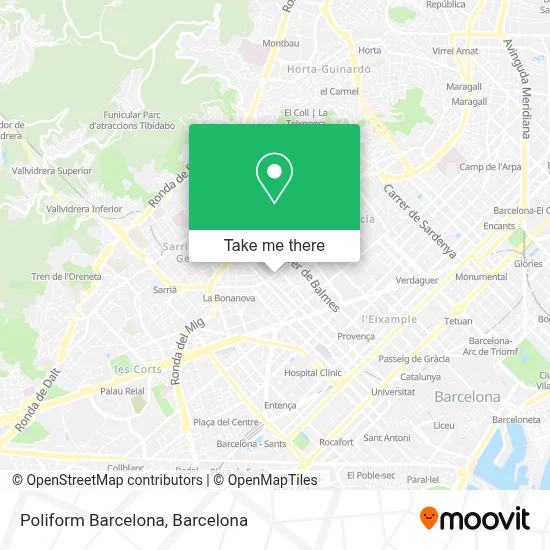 Poliform Barcelona map