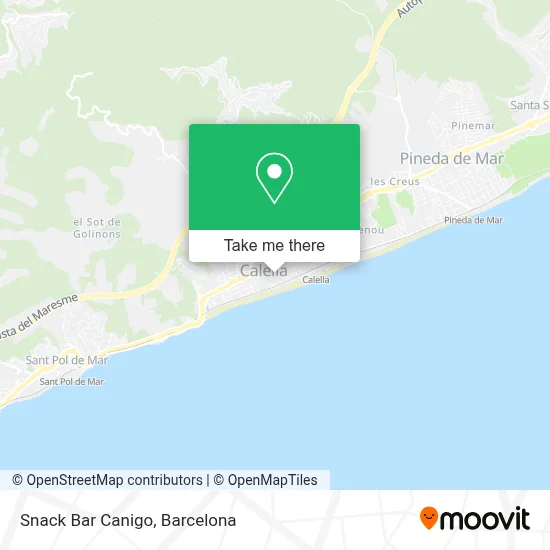 Snack Bar Canigo map