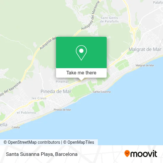 Santa Susanna Playa map