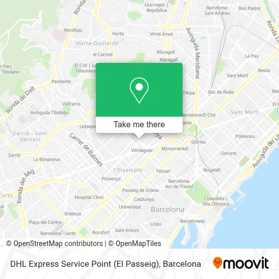 DHL Express Service Point (El Passeig) map