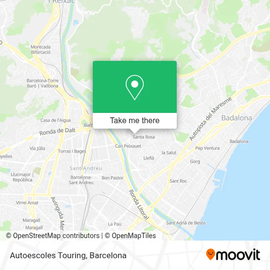 Autoescoles Touring map
