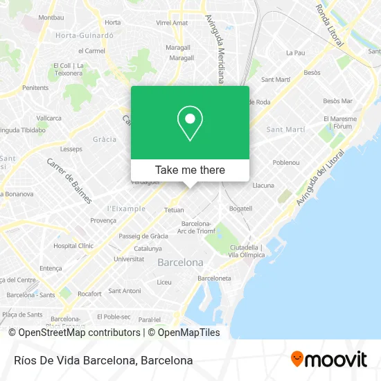 Ríos De Vida Barcelona map