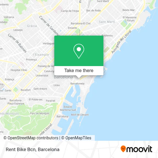 Rent Bike Bcn map