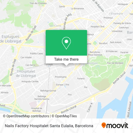 Nails Factory Hospitalet Santa Eulalia map