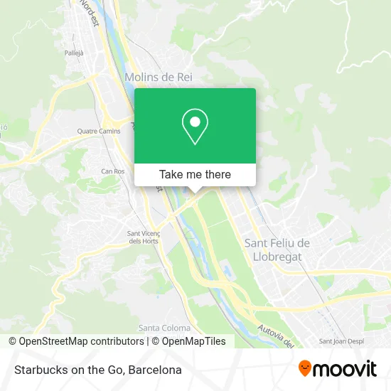 Starbucks on the Go map