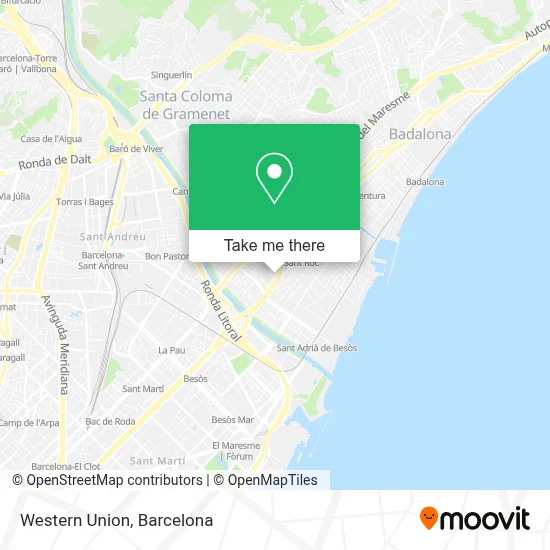 Western Union map