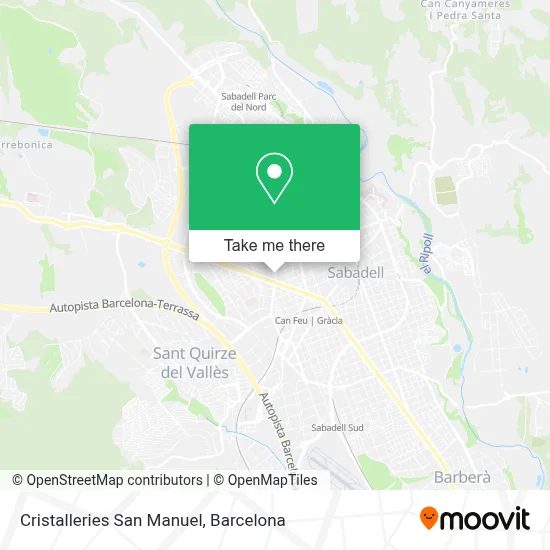 Cristalleries San Manuel map