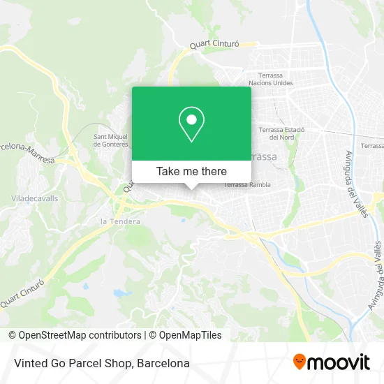 Vinted Go Parcel Shop map