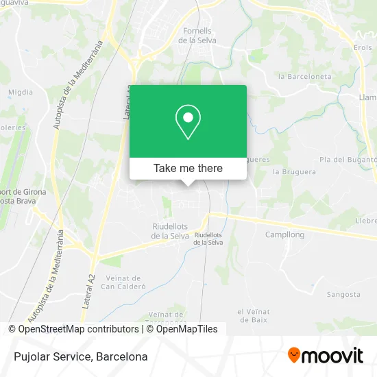 Pujolar Service map