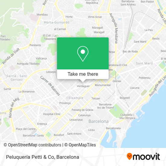 Peluquería Petti & Co map