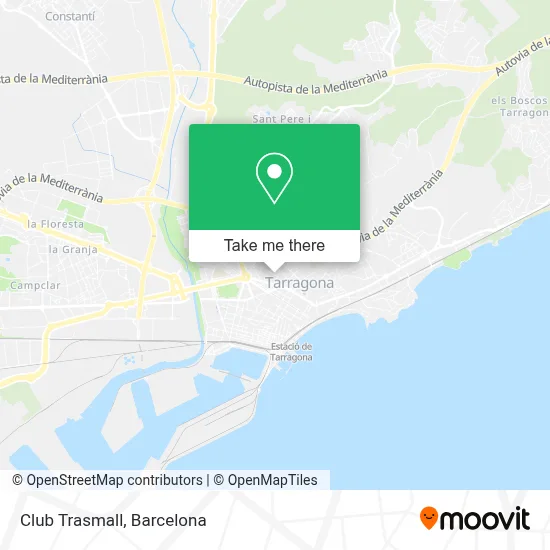 Club Trasmall map