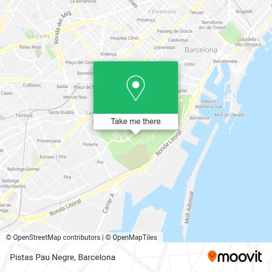 Pistas Pau Negre map