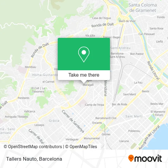 Tallers Nauto map