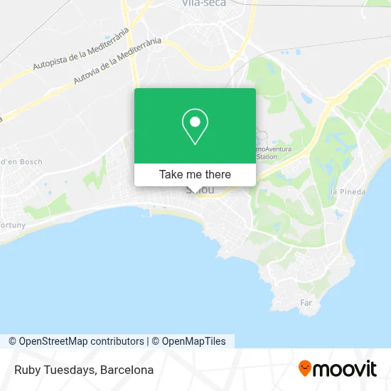 Ruby Tuesdays map