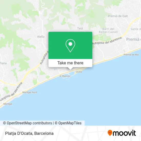 Platja D'Ocata map