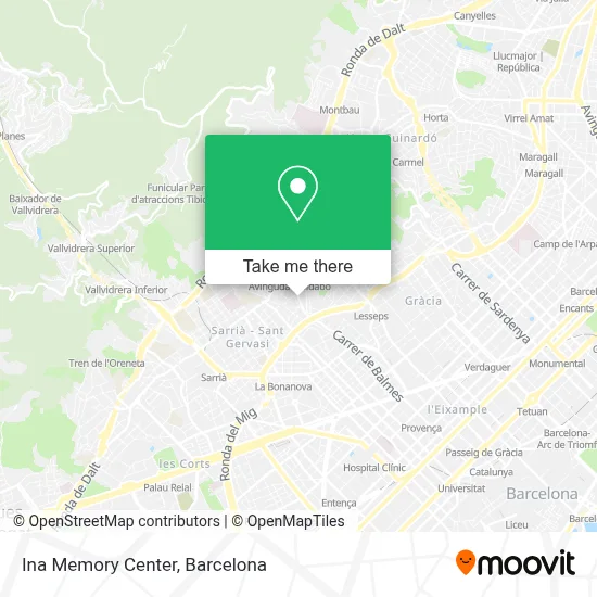 Ina Memory Center map