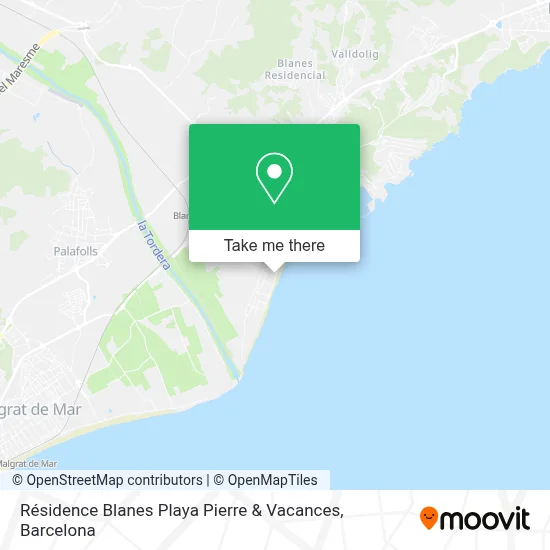 Résidence Blanes Playa Pierre & Vacances map