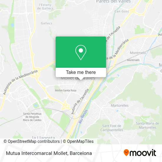 Mutua Intercomarcal Mollet map