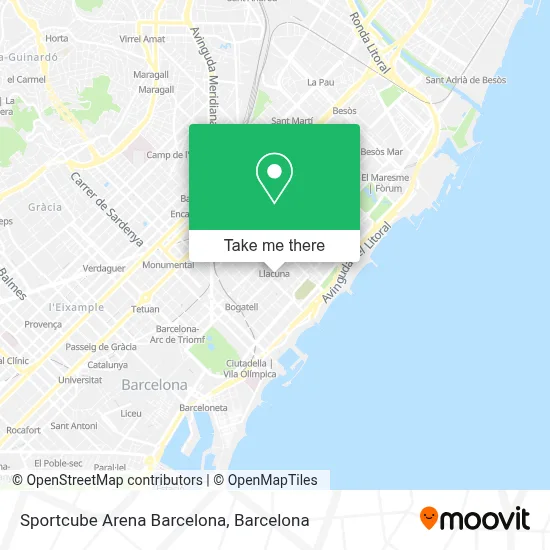Sportcube Arena Barcelona map