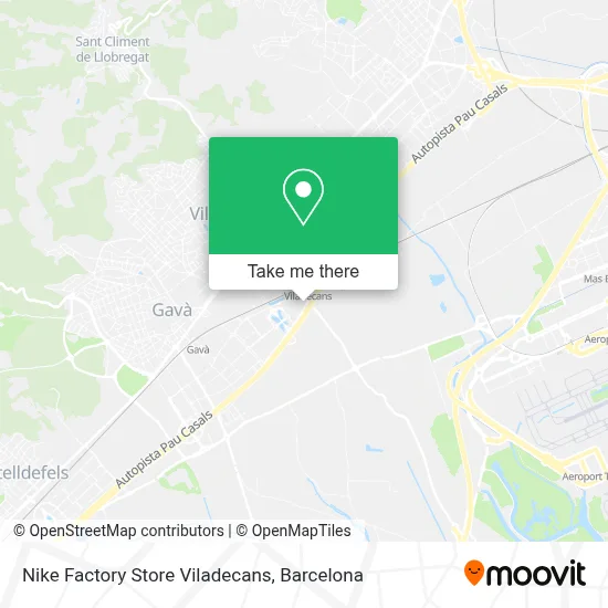 Nike Factory Store Viladecans map