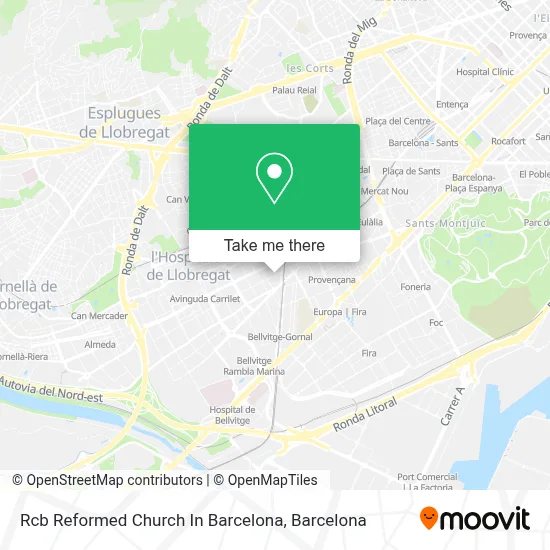 Rcb Reformed Church In Barcelona map