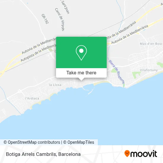 Botiga Arrels Cambrils map