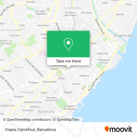 Viajes Carrefour map