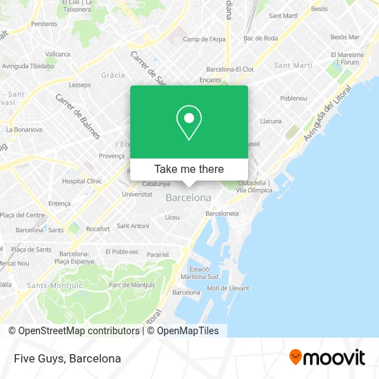 mapa Five Guys
