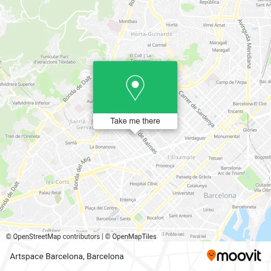 Artspace Barcelona map