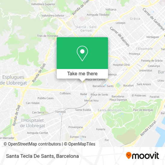 Santa Tecla De Sants map