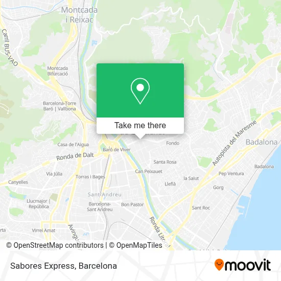 Sabores Express map