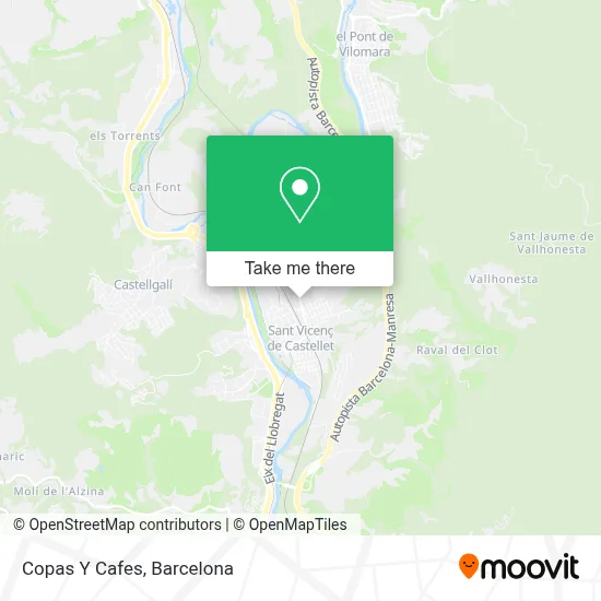 Copas Y Cafes map