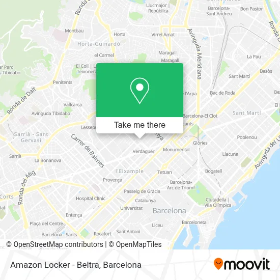 Amazon Locker - Beltra map