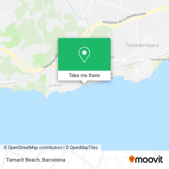 Tamarit Beach map