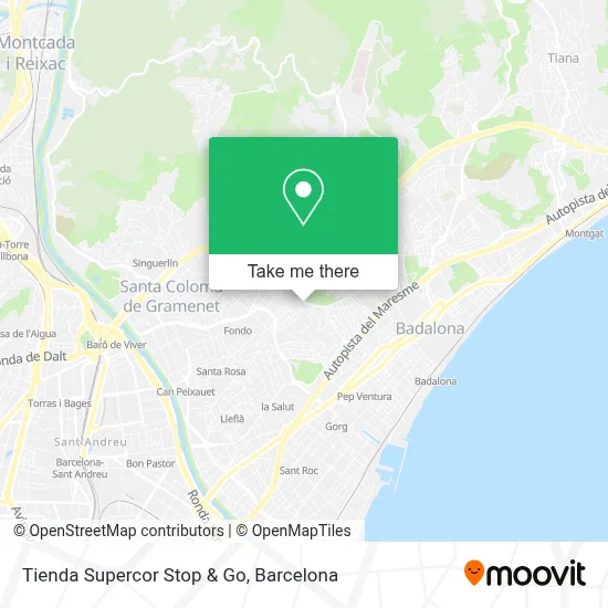 Tienda Supercor Stop & Go map