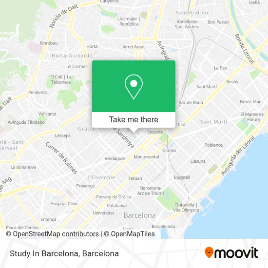 Study In Barcelona map