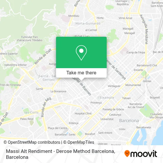 Massi Alt Rendiment - Derose Method Barcelona map