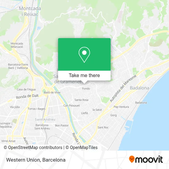 Western Union map