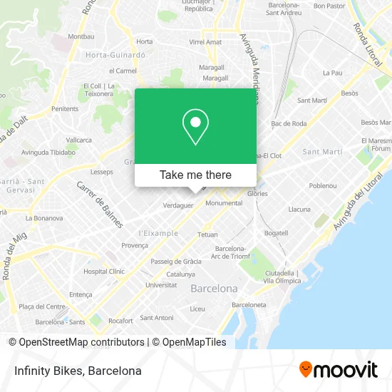Infinity Bikes map