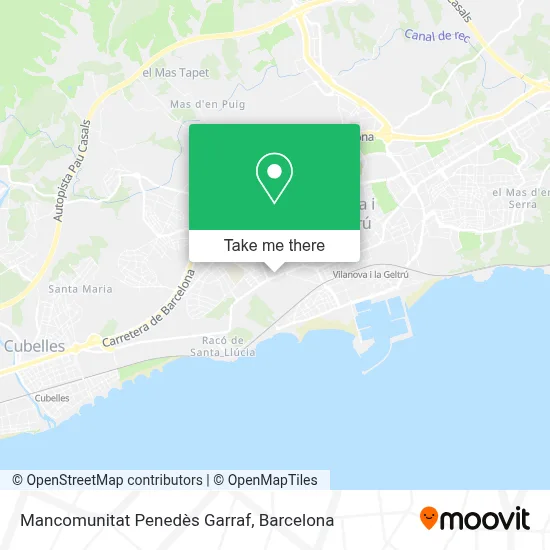Mancomunitat Penedès Garraf map