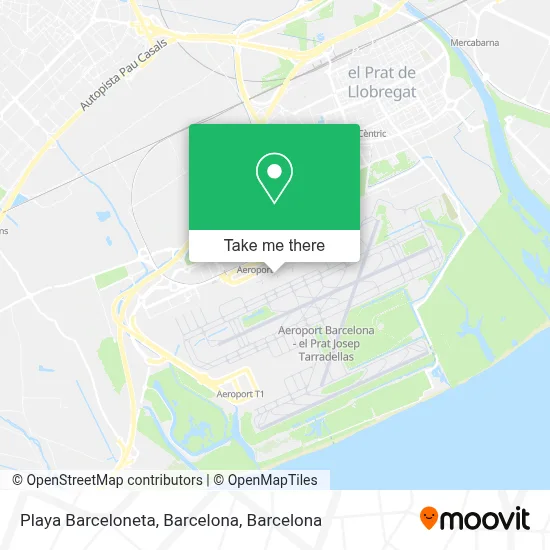 Playa Barceloneta, Barcelona map
