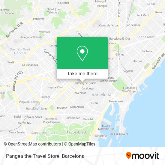 Pangea the Travel Store map