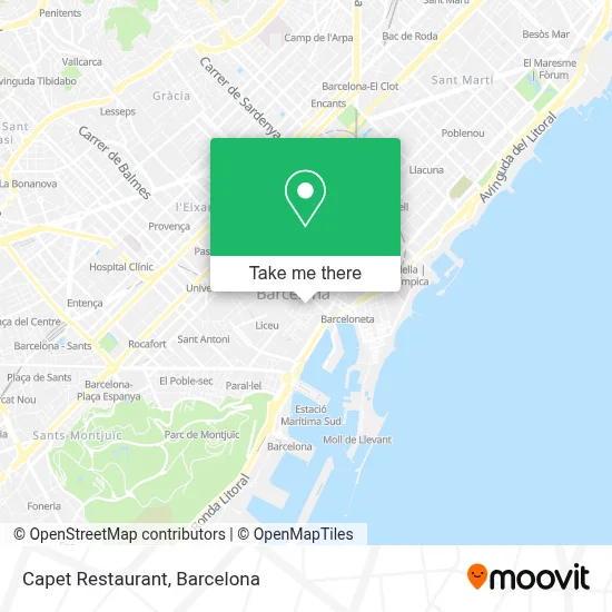 mapa Capet Restaurant