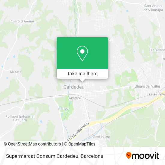 Supermercat Consum Cardedeu map