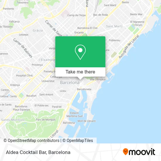 Aldea Cocktail Bar map