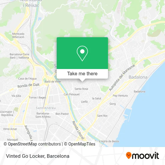 Vinted Go Locker map