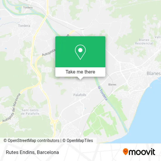 Rutes Endins map
