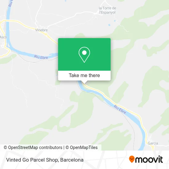 Vinted Go Parcel Shop map